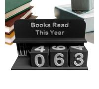 Woalopted Libros Leídos Contadores | Letrero Contador Libros Decoración | Desafío de Lectura Señal de Número para Estudiantes Maestros Lectores Amantes de la Biblioteca