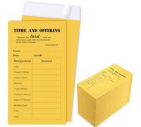 Woanger 500 sobres de diezmos y ofrendas de 6.3 x 3.5 pulgadas, suministros de iglesia, sobres de diezmo para ahorrar dinero, suministros de donación de iglesia (clásico)