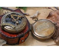 WOANIN - Brújula Personalizada para Papá, Antigua de Latón, Reloj de Sol para el Día del Padre, Regalo para Papá