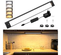 WOBANE Luz LED Cocina Bajo Mueble Enchufable, Regulable Luces para Gabinete 42 cm, 5 Temperaturas de Color Lampara para Interior, Estante, Escritorio, Encimeras de Cocina, Lavanderías