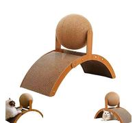 Wobble Ball Cat Scratcher, Scratching Ball on Stand with Sisal Scratching Post, Kitten Post Bridge for Indoor Cats