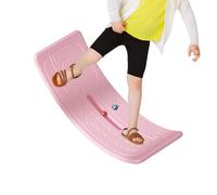 Wobble Board - Natural Wood Curvy Rocker, Early Childhood Coordination Trainer with Sturdy Arched Frame, Physical Development Support Function, Ideal for Creative Playroom Activities