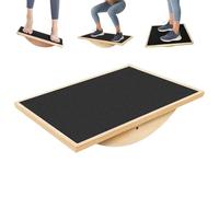 Wobble, Non Slip Heavy Duty Wooden Rocker Fitness Equipment, Stability Training for Home Gym Office, Balance Exercise Tool for Men Women Adults Teens Youth Seniors