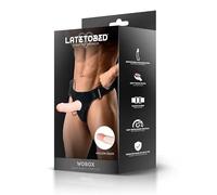Wobox Arnés con Dildo Hueco Desmontable, Vibración y Control Remoto