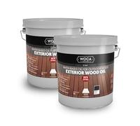 WOCA Denmark Exterior Wood Oil Anthracite 2 x 3 L - Aceite de terraza para terrazas, vallas y muebles de exterior
