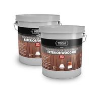 WOCA Denmark Exterior Wood Oil Bangkirai 2 x 3 L - Aceite de terraza para terrazas, vallas y muebles de exterior