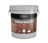 WOCA Dinamarca - Aceite para madera para exteriores - Tinte penetrante a base de agua para terrazas de madera, vallas, revestimientos y muebles de exterior - Bangkirai [3L]