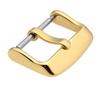 WOCCI 10mm Hebilla de Repuesto para Correa de Reloj, Agujero de Pasador Pequeño (Dorado)