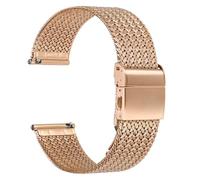 WOCCI 18mm Elite Correa Reloj de Metal para Mujer y Hombre, Acero Inoxidable 316L, Liberación Rápida, Cierre Plegable (Oro Rosa)