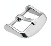 WOCCI 18mm Hebilla de Repuesto para Correa de Reloj, Agujero de Pasador Pequeño (Plateado)