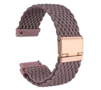 WOCCI 18mm Tejido Nylon Correa Reloj para Hombre y Mujer, Ajustable Hebilla Oro Rosa (Woodrose)