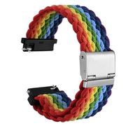 WOCCI 18mm Tejido Nylon Correa Reloj para Hombre y Mujer, Ajustable Hebilla Plateada (Multicolores)