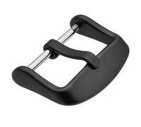 WOCCI 20mm Hebilla de Repuesto para Correa de Reloj, Agujero de Pasador Grande (Negro)