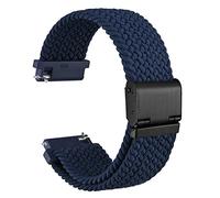 WOCCI 22mm Tejido Nylon Correa Reloj para Hombre y Mujer, Ajustable Hebilla Negra (Azul)