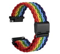 WOCCI 22mm Tejido Nylon Correa Reloj para Hombre y Mujer, Ajustable Hebilla Negra (Multicolores)