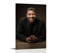 WOCGHWPOT Denzel Washington - Póster impermeable para decoración de pared, sala de estar, baño, cocina, multifuncional, moderno, fácil de limpiar, regalos decorativos, 50 x 75 cm, estilo marco