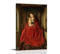 WOCGHWPOT Jan Van Eyck - Póster impermeable para decoración de pared, sala de estar, baño, cocina, multifuncional, moderno, fácil de limpiar, regalos decorativos, 40 x 60 cm, estilo marco