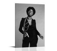 WOCGHWPOT Nina Simone - Póster impermeable para decoración de pared, sala de estar, baño, cocina, multifuncional, moderno, fácil de limpiar, regalos decorativos, 50 x 75 cm, estilo marco