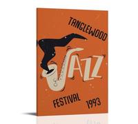 WOCGHWPOT Póster de jazz impermeable para decoración de pared, sala de estar, baño, cocina, multifuncional, moderno, fácil de limpiar, regalos decorativos, 20 x 30 cm, estilo marco