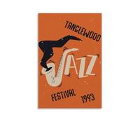 WOCGHWPOT Póster de jazz impermeable para decoración de pared, sala de estar, baño, cocina, multifuncional, moderno, fácil de limpiar, regalos decorativos, 50 x 75 cm, estilo sin marco