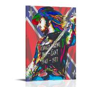 WOCGHWPOT Ronnie Van Zant - Póster impermeable para decoración de pared, sala de estar, baño, cocina, multifuncional, moderno, fácil de limpiar, regalos decorativos, 20 x 30 cm, estilo marco