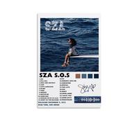 WOCGHWPOT SZA SOS - Póster impermeable para decoración de pared, sala de estar, baño, cocina, multifuncional, moderno, fácil de limpiar, regalos decorativos, 40 x 60 cm, estilo sin marco