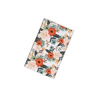 WOCOCN Tarjetero de acero inoxidable, funda ultrafina para tarjetas de visita y organizador, tarjetero para tarjetas de identificación (flores retro)