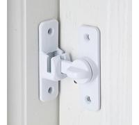 Wocoe Pestillos de puerta de granero abatible de 90/180°, aleación de aluminio, ángulo recto, protección de privacidad, para armarios, graneros, ventanas, almacenes, jardines, baños, jaulas pequeñas