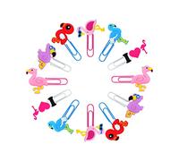 Wocoxo lindo marcapáginas animales, 12 piezas marcapáginas clip únicos, divertidos y bonitos para niños, adolescentes, niños, niñas, estudiantes (flamenco)