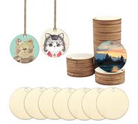 wocpvm 100 PCS Rodajas De Madera, Círculos Rebanadas