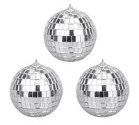 wocpvm 3 Piezas Bola de Discoteca Bola de Espejo Disco Ball 8CM Bola Discoteca Espejos para 70 años Ochenta Fiesta Temática Decorativa, Navidad Decoración de Fiesta