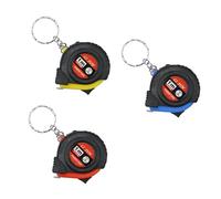 wocpvm 3 Piezas Mini Cinta Métrica Retráctil 1 m Regla retráctil Cinta métrica con Llavero de plástico portátil Mini tamaño de Bolsillo Métrico (3 Colores)