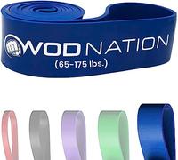 WOD Nation Banda de Asistencia para dominadas - Lo Mejor para Asistencia para dominadas, dominadas, Ejercicios de Bandas de Resistencia, Estiramiento- Banda Azul única