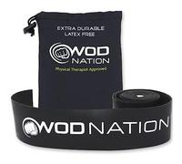 WOD Nation Banda de recuperación de hilo dental muscular para dolor muscular y aumento de la movilidad: banda elástica incluye funda de transporte (1 negro)