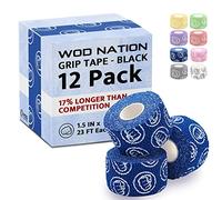 wod Nation Cinta de agarre para levantamiento de pesas, paquete de 23 pies/rollo, cómoda, cinta atlética para levantamiento de pesas, entrenamiento cruzado - Pulverizador y protección de dedos (Blue