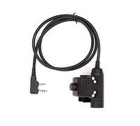 WODASEN Tactical U94 PTT Push to Talk con 2 Pines Compatible con Auriculares Kenwood Walkie Talkie compatibles con radios bidireccionales Baofeng