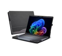 WODBAO Funda para Laptop DELL Latitude 7455 de 14 Pulgadas y Latitude 7450/7440, Resistente a caídas, 2 en 1, Piel sintética, Funda para portátil de 14 Pulgadas (Gris Oscuro)