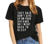 wodceeke Blusa casual de manga corta para mujer, con estampado de letras de verano, Negro, XXL