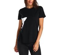 wodceeke Playera Casual Suelta con Cuello Redondo y Estampado de Gato de Verano para Mujer - Negro - Small