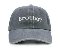 Wodeal Sombrero de hermano con caja de regalo para niños, divertida gorra de béisbol bordada de algodón para niños, para hijo, nietos, Gris, talla única