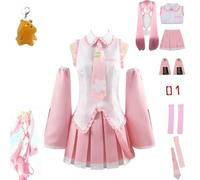 WODEJIAOBAO Disfraces de juego de rol, conjuntos de anime H'atsune M'iku, disfraces para adultos, accesorios, disfraces de fiesta de carnaval de Halloween, adecuados para juegos de escenario