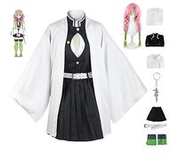 WODEJIAOBAO Kanroji Mitsuri - Disfraz de anime para cosplay, disfraz de cazador de demonios Kamado para mujer, juego completo, para Halloween, fiesta, uniforme o disfraz para mujeres y niñas
