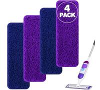 Wodemom Almohadillas de microfibra compatibles con Swiffer PowerMop, almohadilla de repuesto para mopa Swiffer Power, 4 almohadillas reutilizables lavables para limpieza de suelos