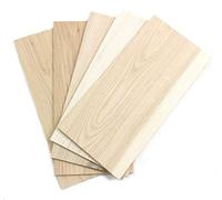wodewa Juego de chapa de madera Fresno 2mm de espesor 30 x 14cm | 5 unidades Tableros de madera real para artesanía Modelo manualidades marquetería Restauración