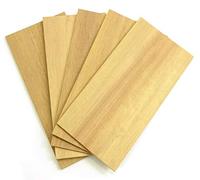 wodewa Juego de chapa de madera Iroko 2mm de espesor 30 x 14cm | 5 unidades Tableros de madera real para artesanía Modelo manualidades marquetería Restauración