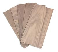wodewa Juego de chapa de madera Nuez 2mm de espesor 30 x 14cm | 5 unidades Tableros de madera real para artesanía Modelo manualidades marquetería Restauración