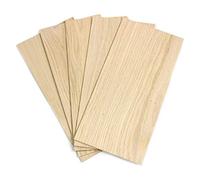 wodewa Juego de chapa de madera Roble 2mm de espesor 30 x 14cm | 5 unidades Tableros de madera real para artesanía Modelo manualidades marquetería Restauración