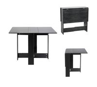 WODFARR Mesa de comedor, mesa auxiliar plegable, mesa cuadrada, mesa de comedor, mesa de cocina, tablero de partículas de melamina, 103 x 76 x 73,4 cm (negro)