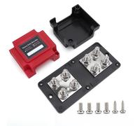 WODHMIEY 8 x M10 Busbar Distribuidor de corriente 12 V 24 V 48 V 400 A bloque de conexión de batería de alta corriente para coche, caravana, barco, camión, solar de alimentación con tapa