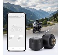 WODHMIEY de Monitoreo de Presión de Neumáticos Sensores de Presión de Neumáticos Inalámbricos TPMS para Motocicletas y Automóviles con Aplicación Función de Alarma de Temperatura de (2PCS)